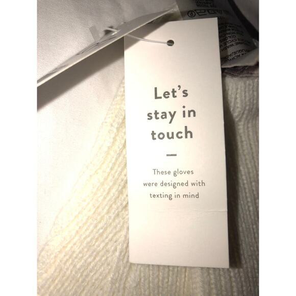 Touch Screen Gloves Scarf Infinity Ruffle Winter White Ivory Coquette Girlie - Picture 3 of 5